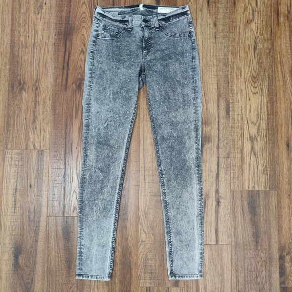 Rag & Bone Legging Ankle Jeans Skinny Acid Wash - Picture 1 of 8